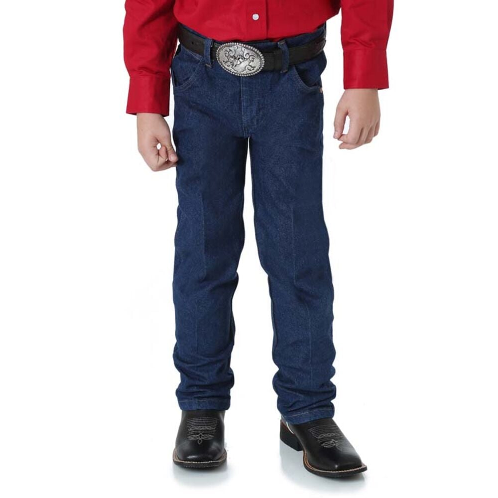 image of Big Boy's High Rise Cowboy Cut Original Fit Jean, Prewashed Indigo