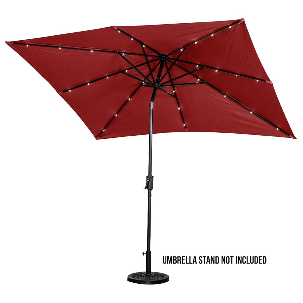 image of 9 Ft. X 7 Ft. Rectangle Solar Umbrella (Color May Vary)