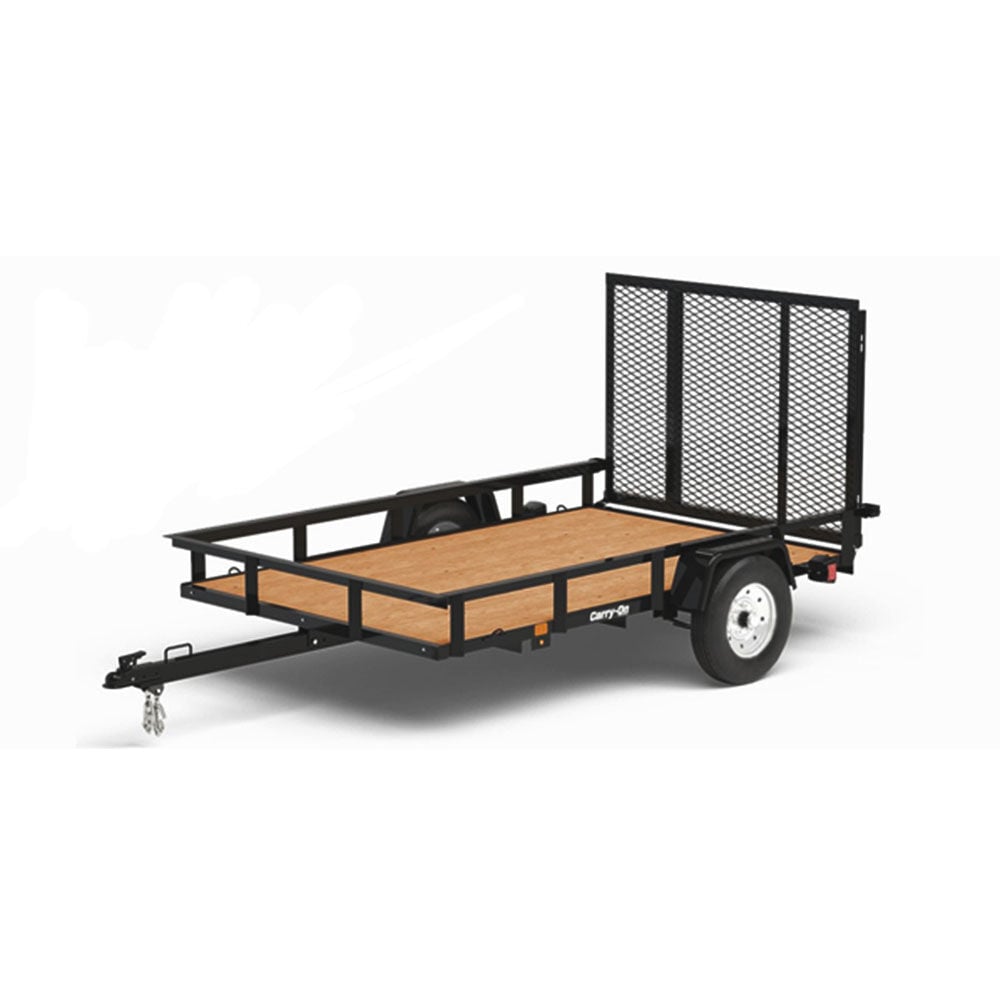 image of Carry-On Trailer 5-ft x 8-ft Steel Mesh Utility Trailer with Ramp Gate