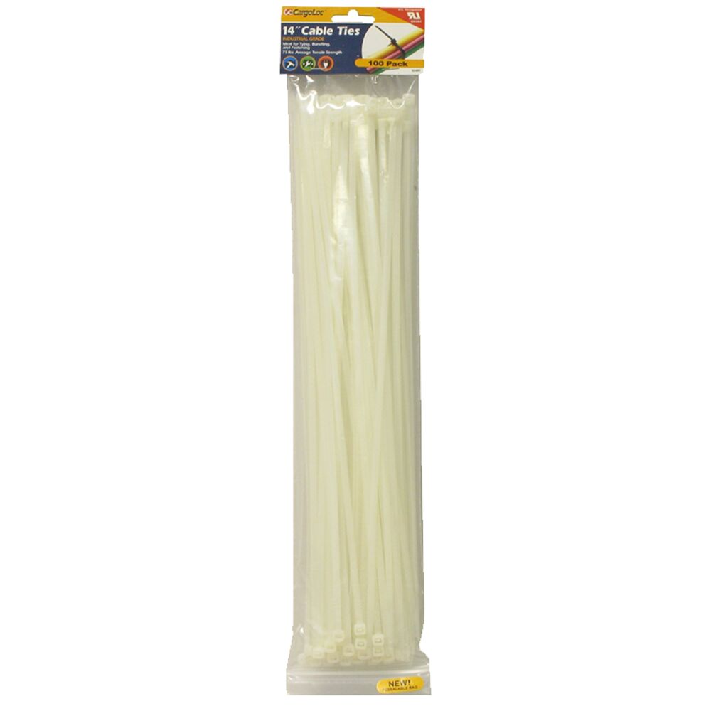 image of Nylon Cable Ties, 14 in, 100 count