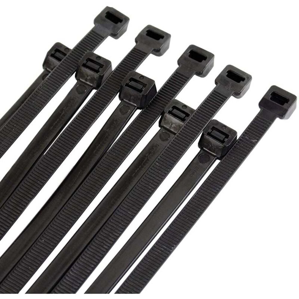 image of Extra HD 24-in Black Cable Ties, 25 pack