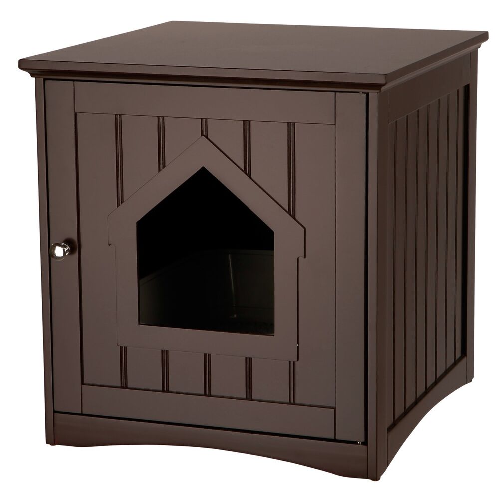 image of Standard Espresso Wooden Litter Box Enclosure