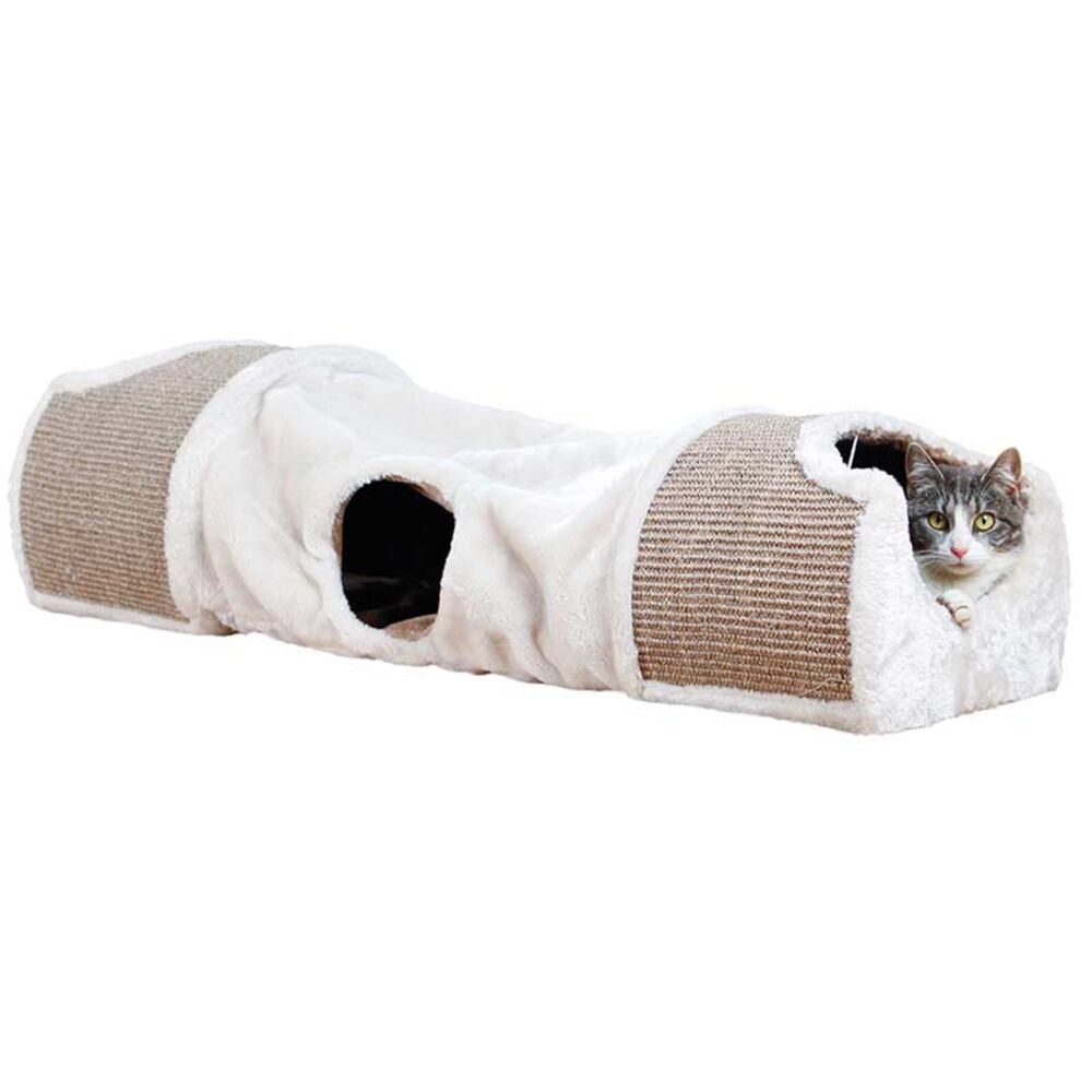 image of Cuddly Condos Light Brown Sisal Scratching Tunnel