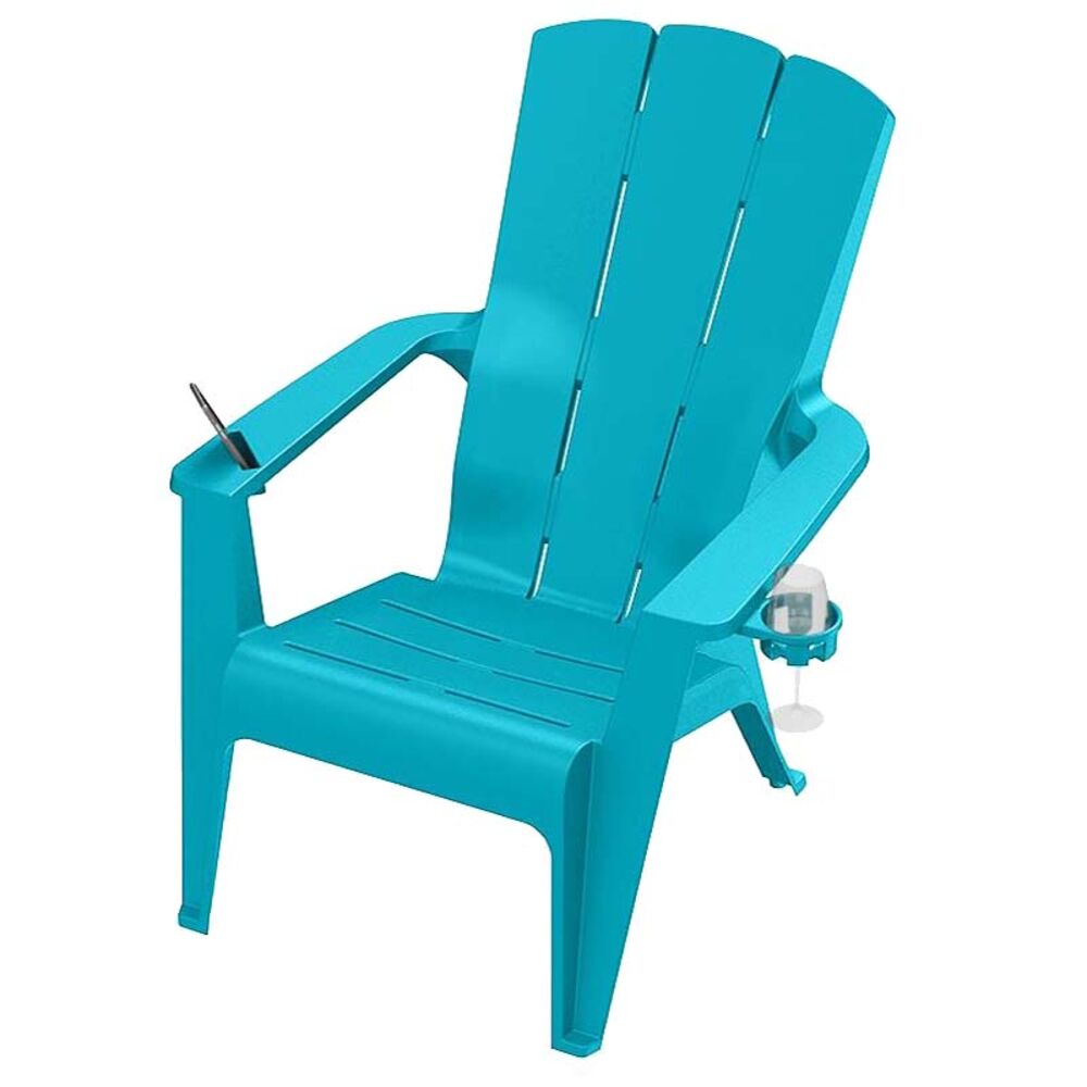 image of Deluxe Contour Adirondack Chair-  Intense Teal