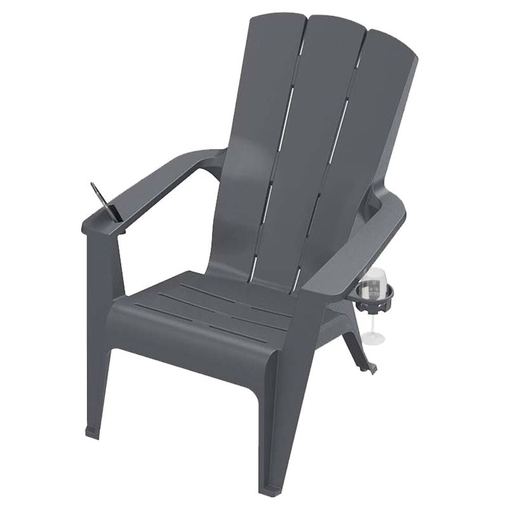 image of Deluxe Contour Adirondack Chair-  Neutral Gray