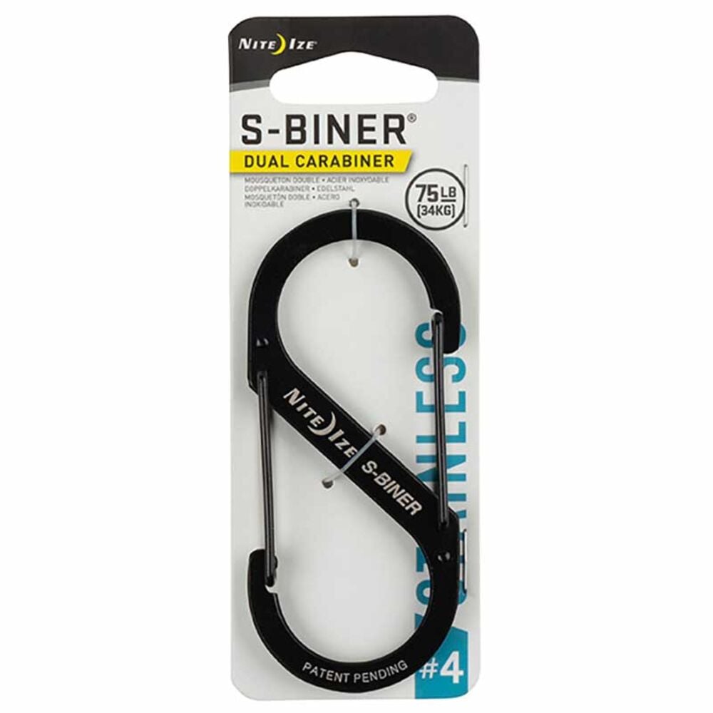 image of S-Biner Stainless Steel Dual Carabiner #4, Black