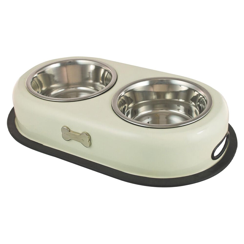 image of Pet Double Dish- 32 oz, Color May Vary