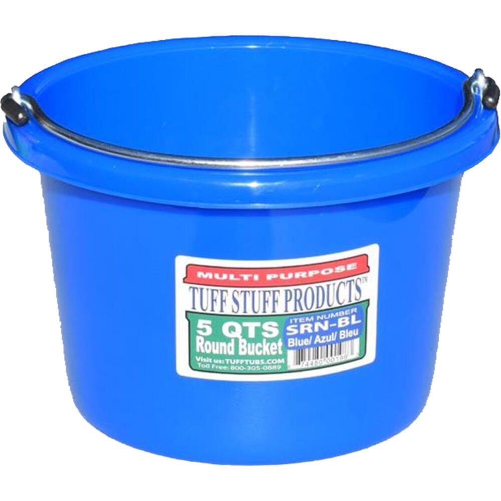 image of Multi-Purpose Round Bucket, 5-qt, Blue