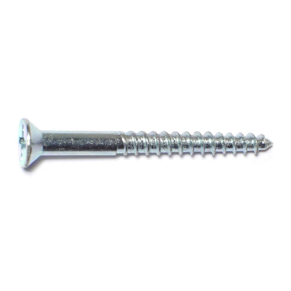 image of 10 x 2 Flat Wood Screws, Zinc