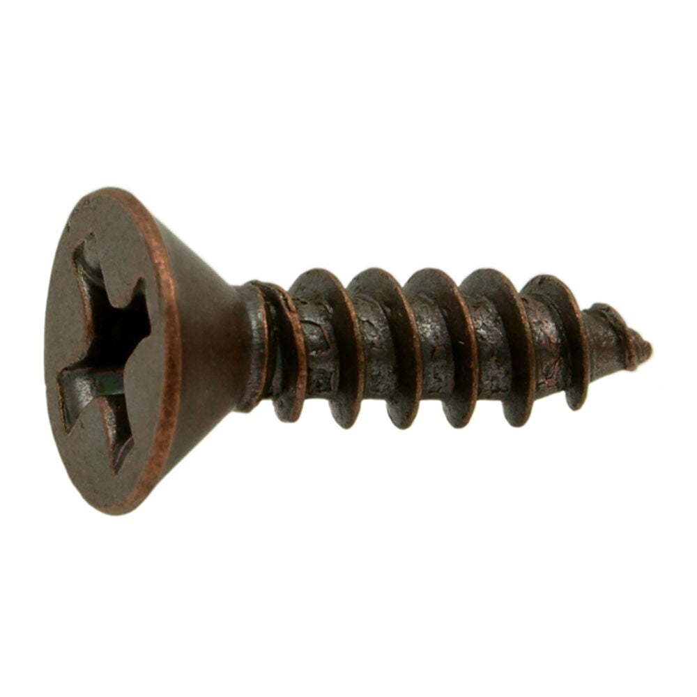 image of 6 X 1/2 Phillips Flat Screw, Bronze