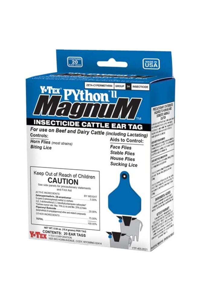 image of Python Magnum Insecticide Ear Tags, 20 count