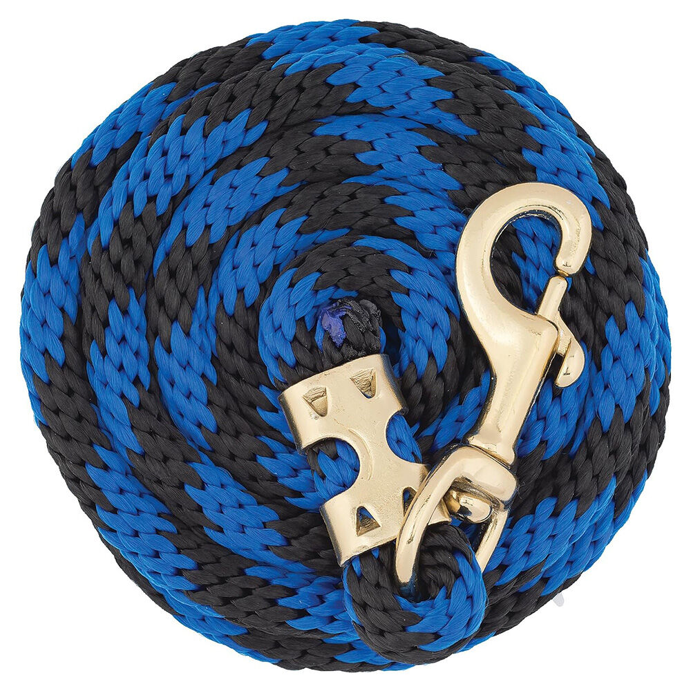 image of Value Poly Lead Rope with Brass Plated 225 Snap, Blue/Black