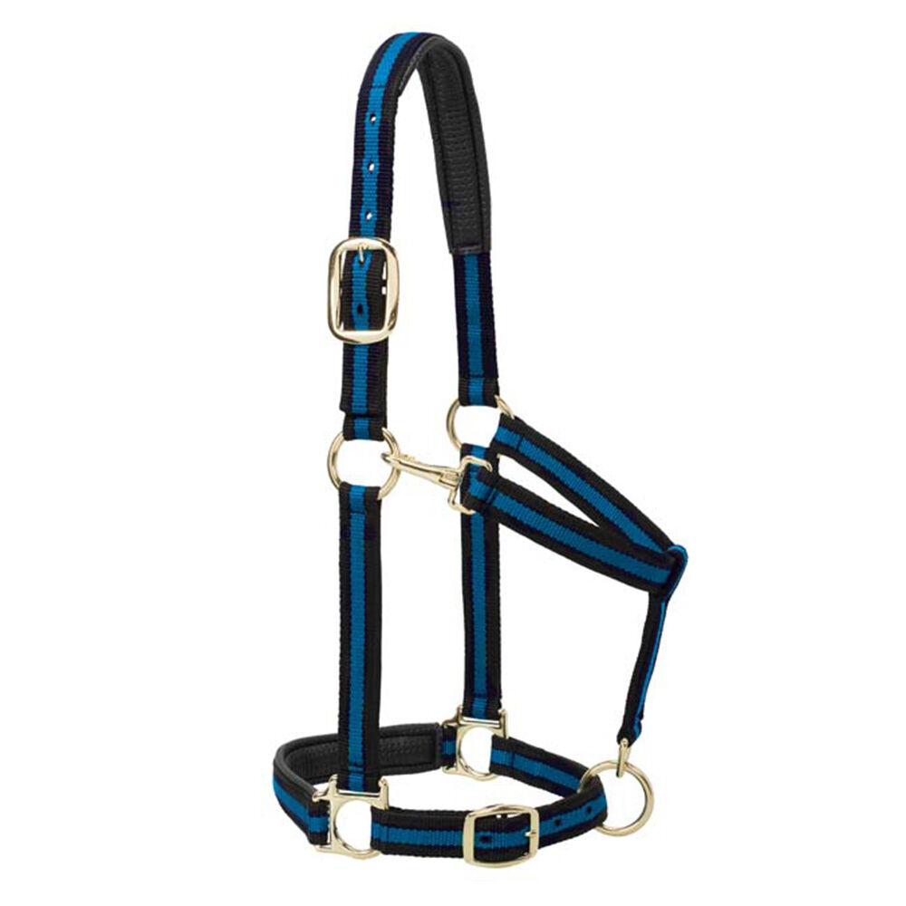 image of Padded Adjustable Chin and Throat Snap Halter- Striped, Average