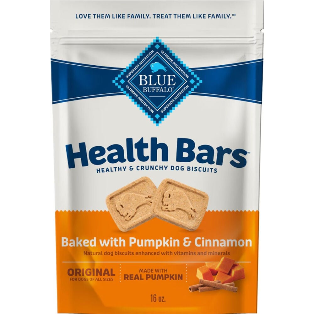 image of BLUE Health Bars Adult Dog Treat- Pumpkin and Cinnamon, 16 oz