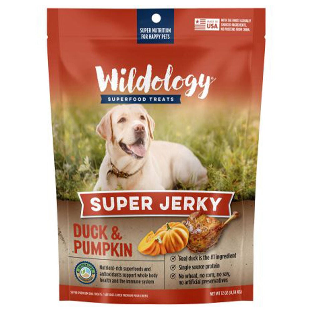 image of Dog Treats- Duck and Pumpkin Jerky, 12 oz