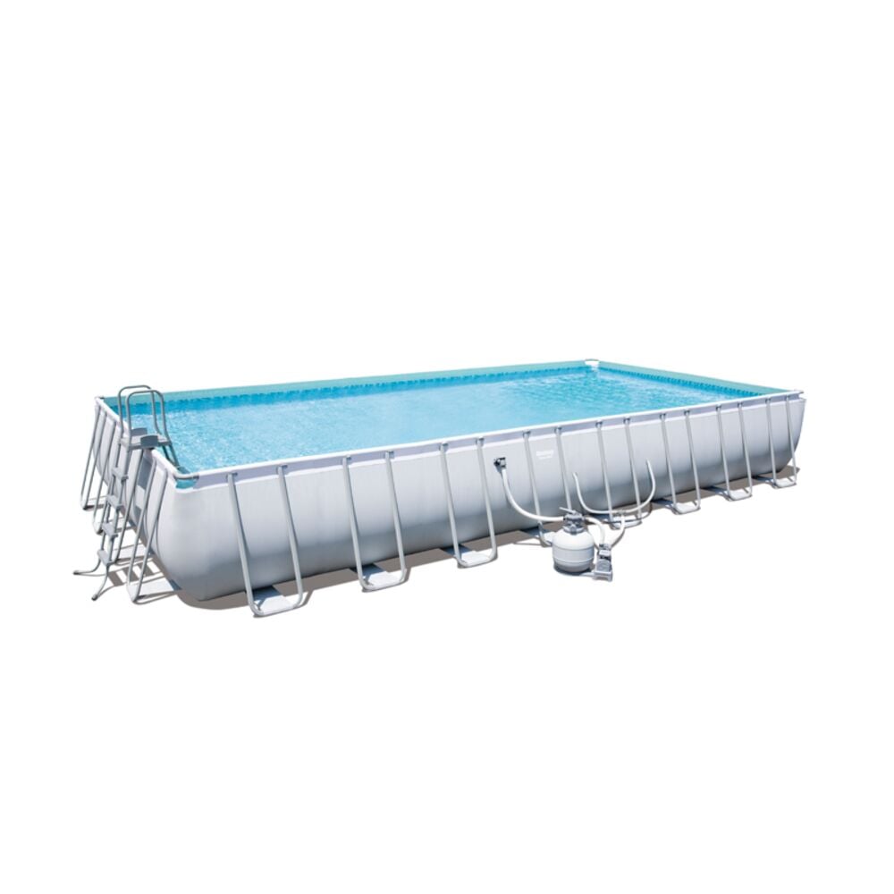 image of Ultra Frame Rectangular Swimming Pool 32 ft x 16 ft x 52 in