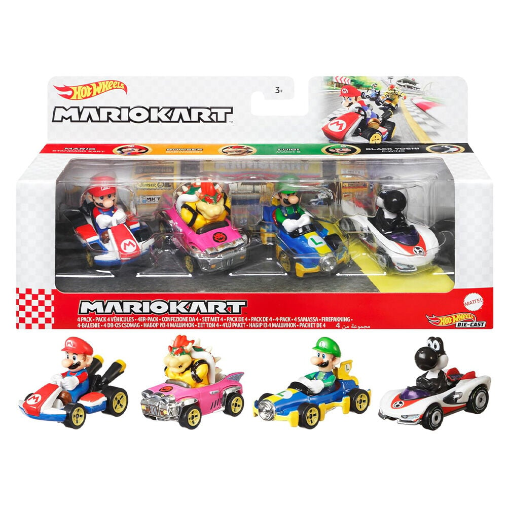 image of Toy Cars- Mario Kart, 4 Pack