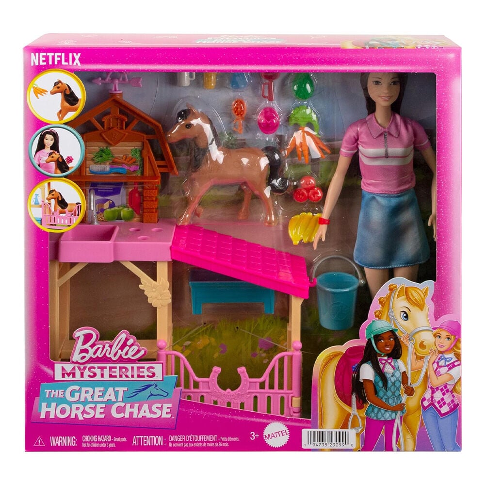 image of Doll and Playset- Renee and the Great Horse Chase